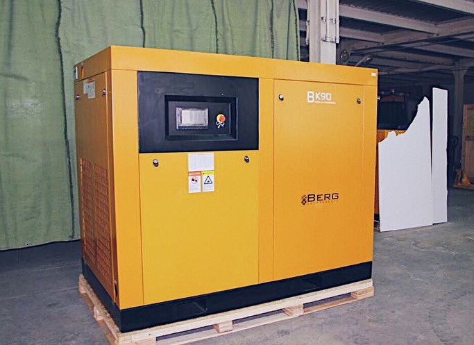 Поставка винтового компрессора Berg BK90 на 90 кВт для бетонного завода