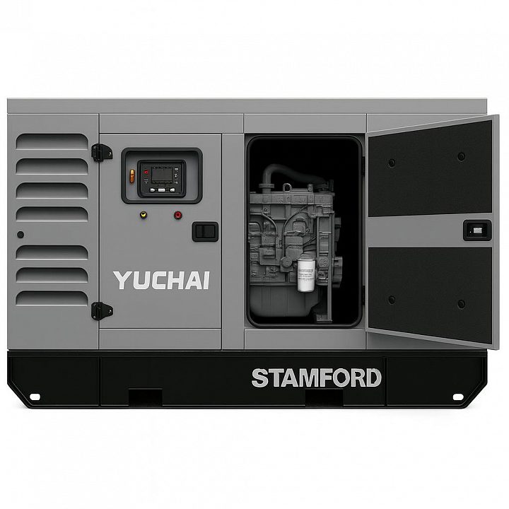 Дизельный генератор Yuchai GMP AY28 в кожухе