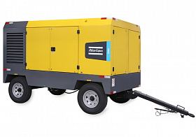Дизельный компрессор Atlas Copco V 900 на шасси — фото 1